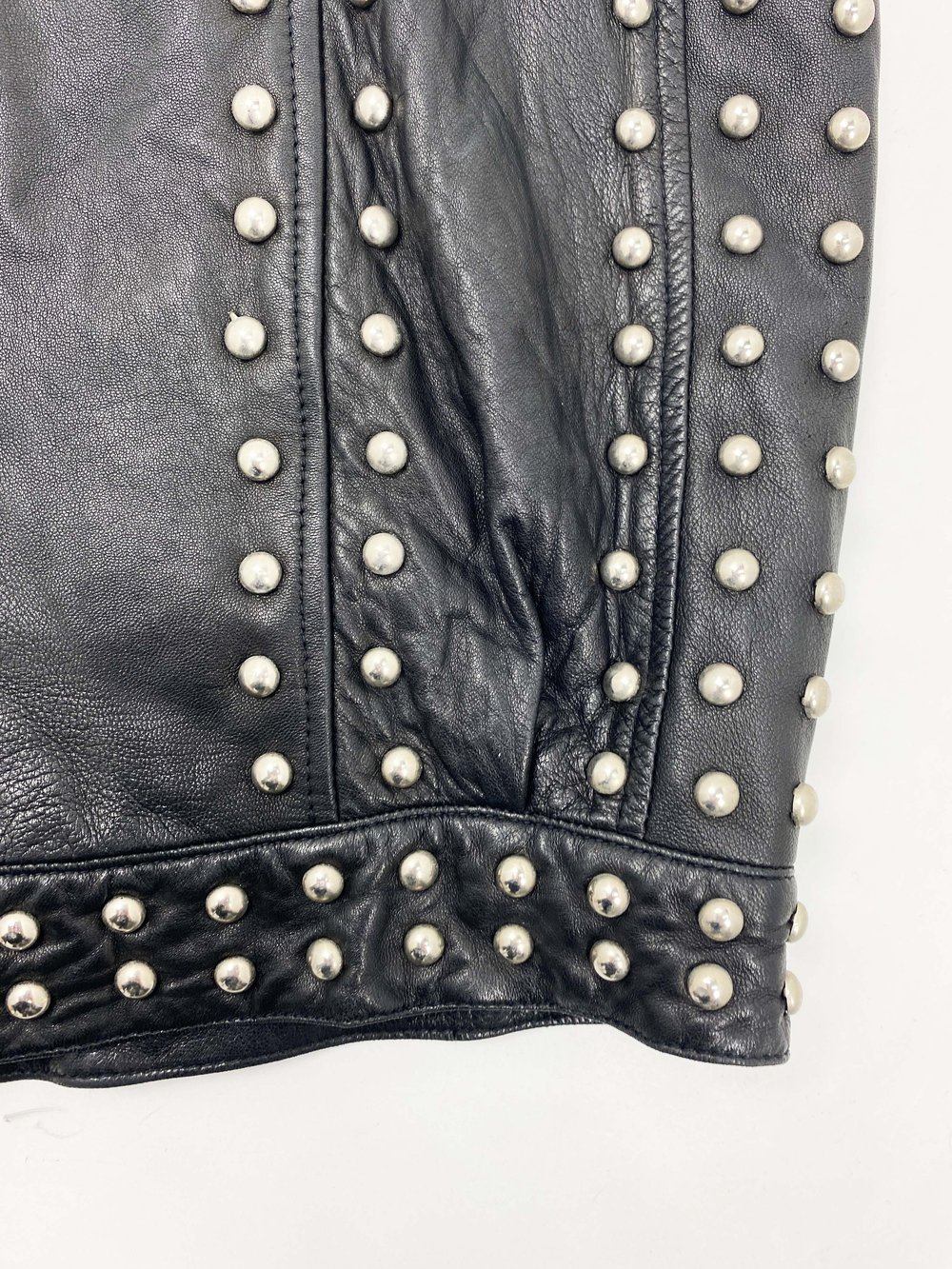 DKNY 90s studded leather vest — JAMES VELORIA
